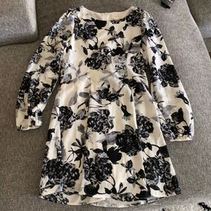 Floral black and white everly dress
